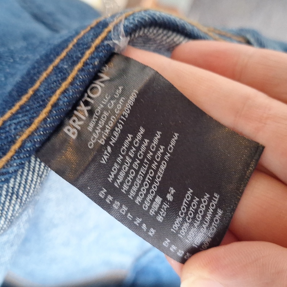 Coors x Brixton CP Banquet Blue Denim Trucker Jacket Size Large 100% Cotton - Picture 9 of 9